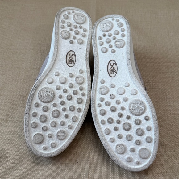 Sofft Cream/Egg Leather Slip On Mule Sneakers - Picture 5 of 11